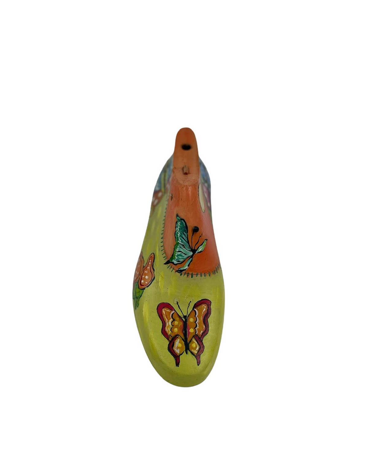 Wooden hand painted shoe form