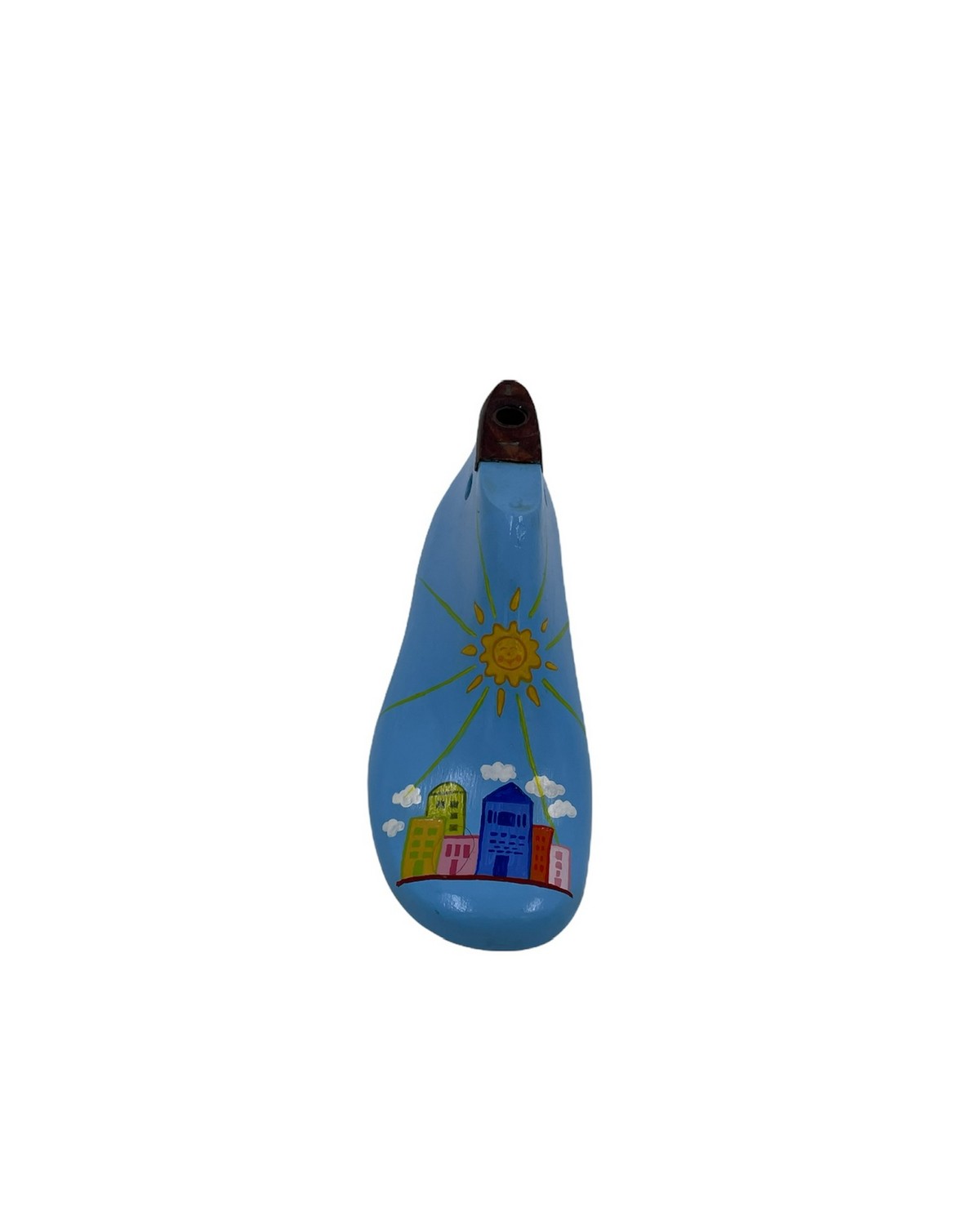 Wooden hand painted shoe form