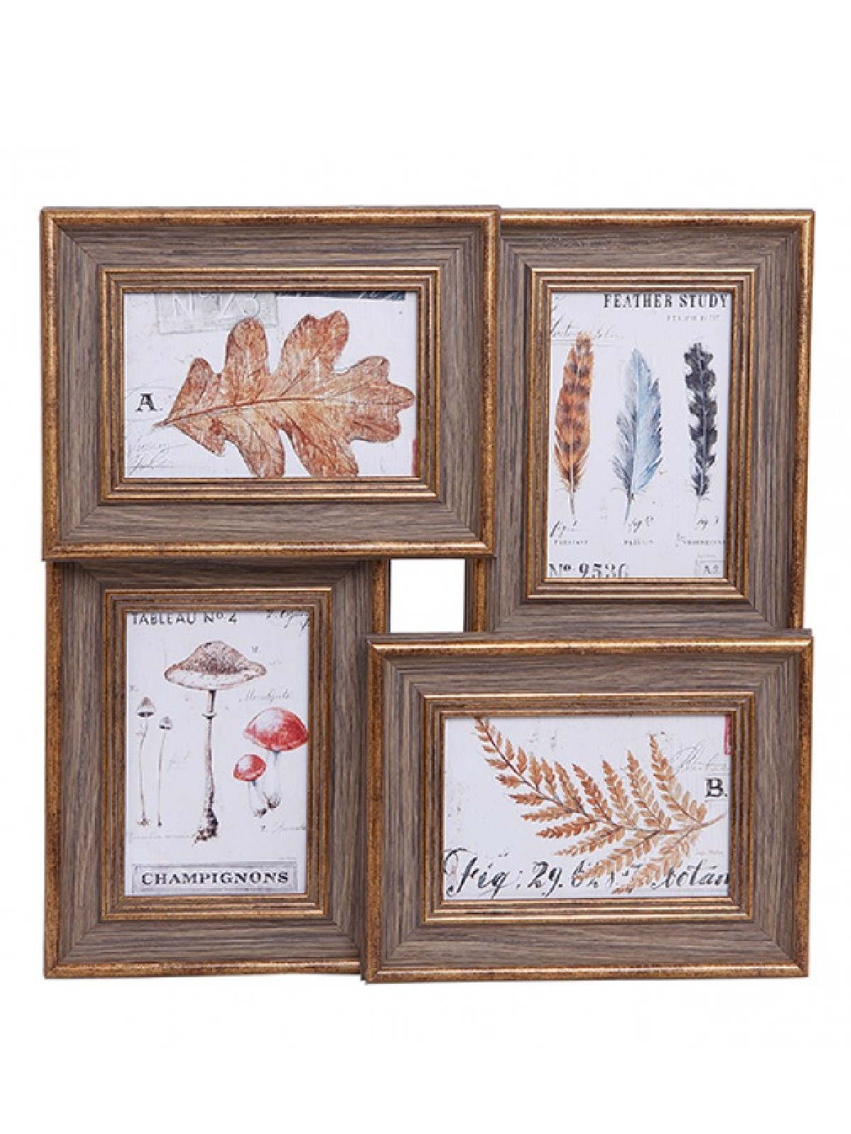 Multi-frame with wood effect