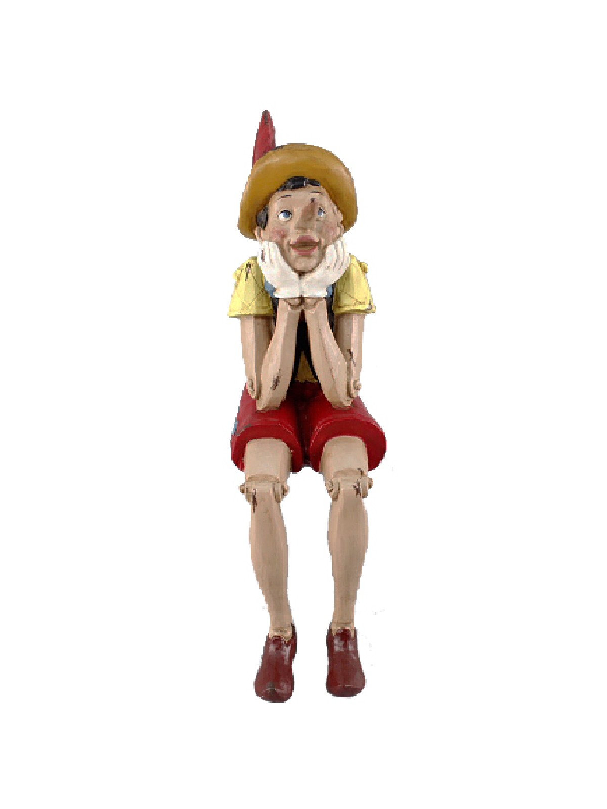 Pinocchio figure sitting