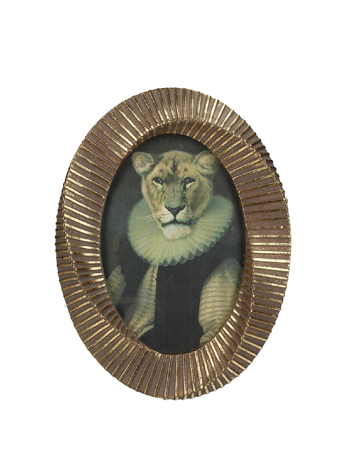 Gold photo frame “Lion” Oval