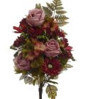 Bouquet of artificial and dried flowers