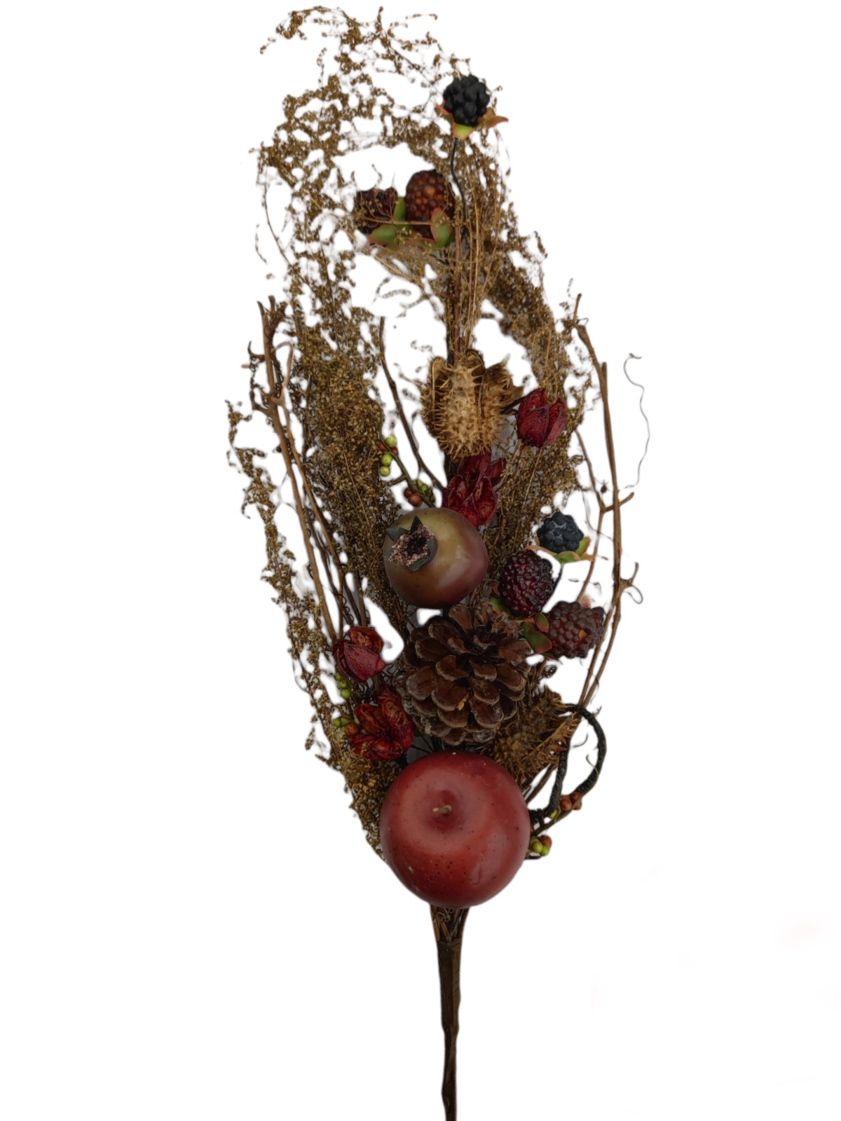 Bouquet of artificial and dried flowers