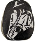 Φυσική πέτρα ζωγραφισμένη στο χέρι
