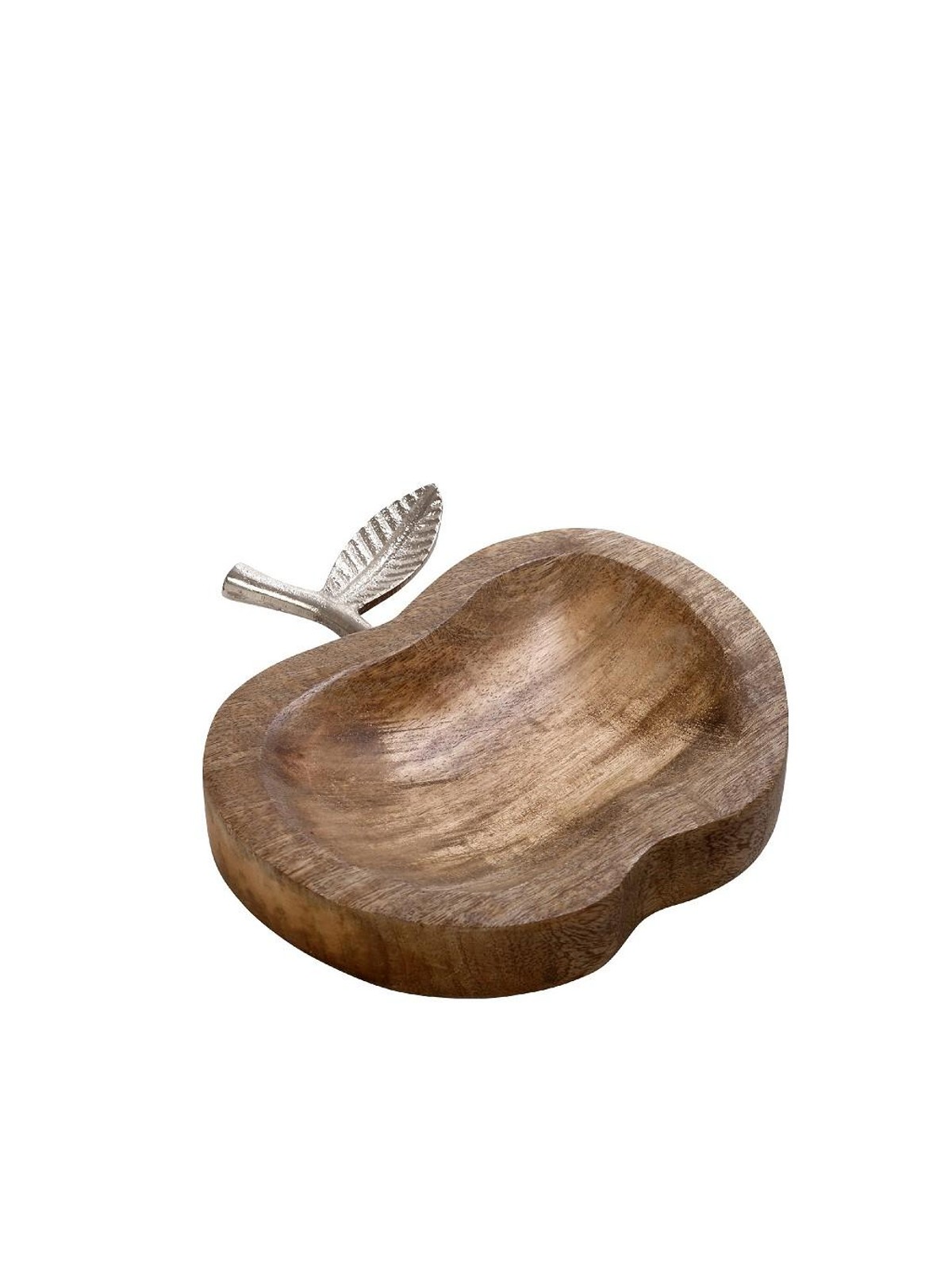 Πιατέλα ξύλινη “Μήλο” με μεταλλική λαβή