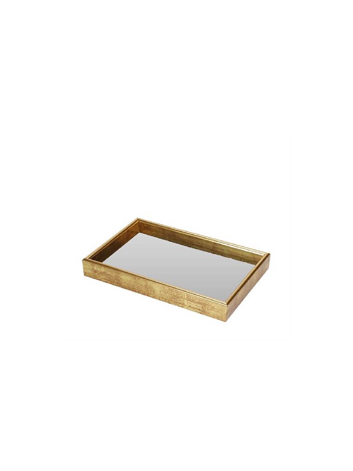 Πλαστικός δίσκος με καθρέπτη χρυσός αντικέ